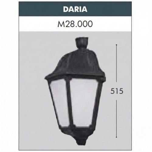 أبليك جداري لطش خارجي كبير مثلج موديل DARIA أسود إ...