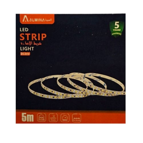 لي زينة لاصق 5 متر 24 فولت 120 لمبة أصفر - المينا...