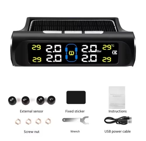 نظام مراقبة هواء الاطارات يعمل على الطاقة الشمسية