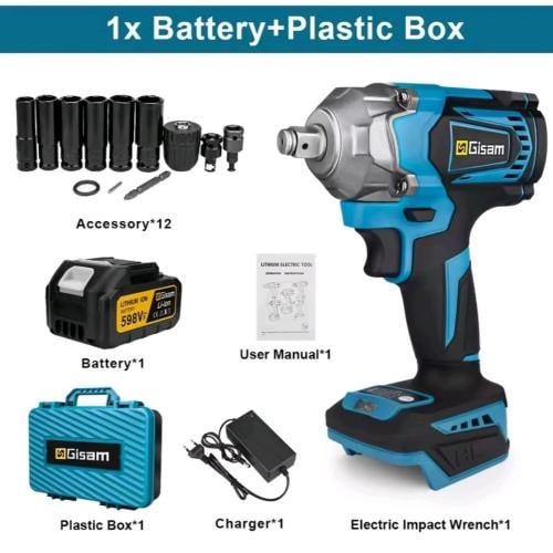 مفك العجل الكهربائي بطارية واحدة ١٢٠٠ نيوتن