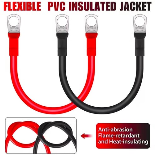 كيبل مزدوج توصيل بين بطارية ومحول بطول ٣٠ سم