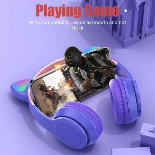 سماعات رأس لاسلكية مع أذن القط