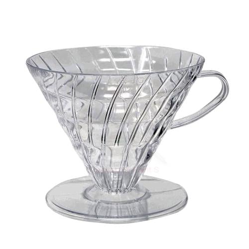 قمع تقطير القهوة V60 من البلاستيك الشفاف من هاريو...