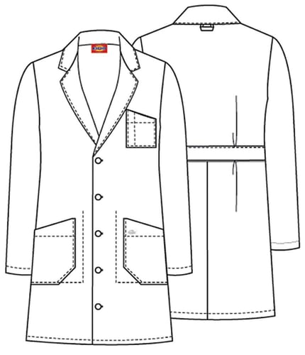 Dickies EDS 37 Inch Unisex iPad Long Lab Coat