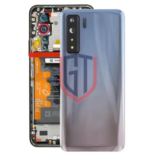 غطاء خلفي أصلي لهاتف هواوي P40 لايت 5G مع غطاء عدس...