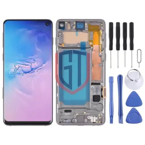 شاشة LCD TFT لهاتف Samsung Galaxy S10 SM-G973 مع إ...