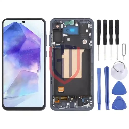 شاشة OLED LCD كاملة التجميع مع الإطار لهاتف Samsun...