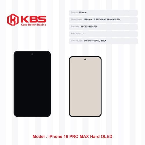 شاشة iPhone 16 PRO MAX Hard OLED KBS