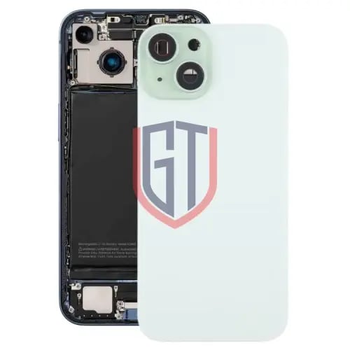 غطاء خلفي للبطارية لجهاز iPhone 15 Plus مع غطاء عد...