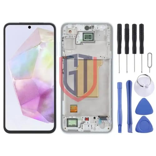 شاشة LCD أصلية كاملة مع إطار لهاتف Samsung Galaxy...