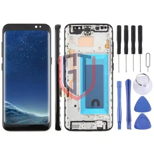شاشة LCD TFT كاملة مع إطار لهاتف سامسونج جالاكسي S...