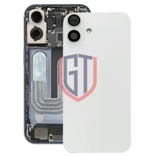 غطاء خلفي للبطارية مع غطاء عدسة الكاميرا لجهاز iPh...