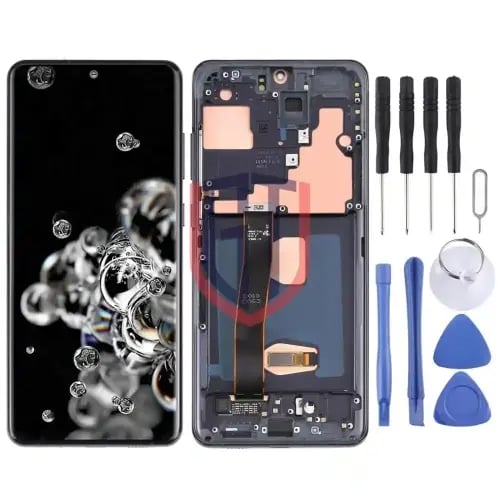 شاشة LCD Super AMOLED أصلية لهاتف Samsung Galaxy S...