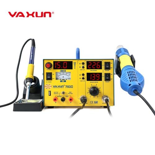 YAXUN YX-703D 3-IN-1 HOT AIR REWORK SOLDERING STAT...