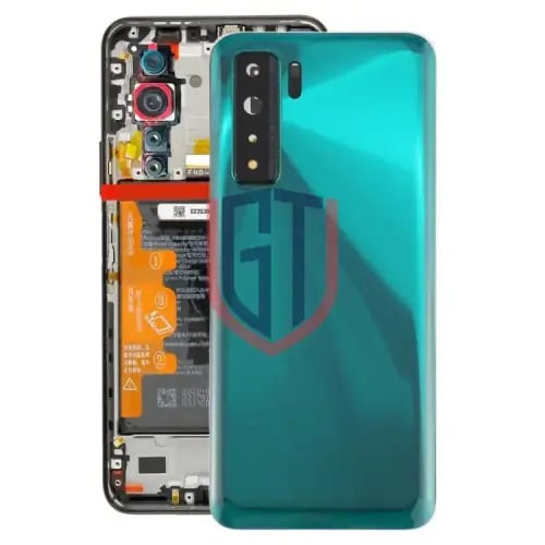 غطاء خلفي أصلي لهاتف هواوي P40 لايت 5G مع غطاء عدس...