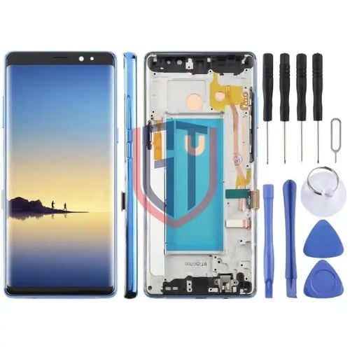 شاشة LCD TFT كاملة مع إطار لهاتف سامسونج جالاكسي ن...