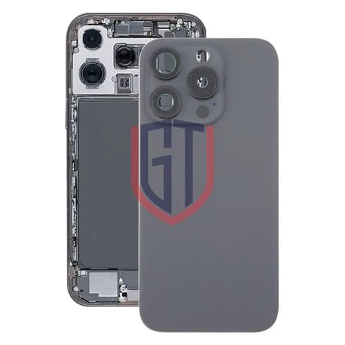 غطاء خلفي للبطارية لجهاز iPhone 16 Pro مع غطاء لعد...