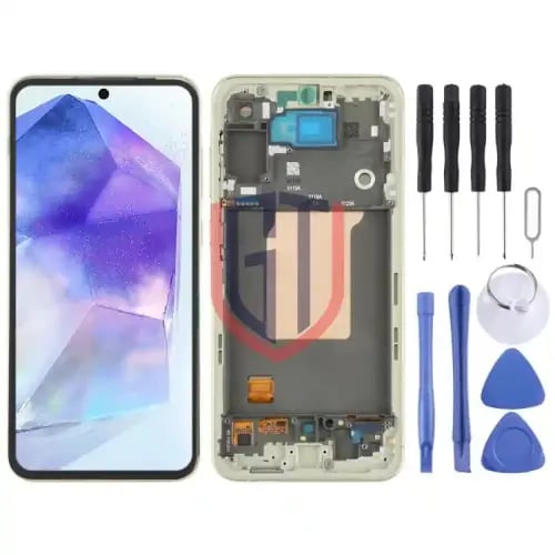 شاشة LCD أصلية كاملة مع إطار لهاتف Samsung Galaxy...