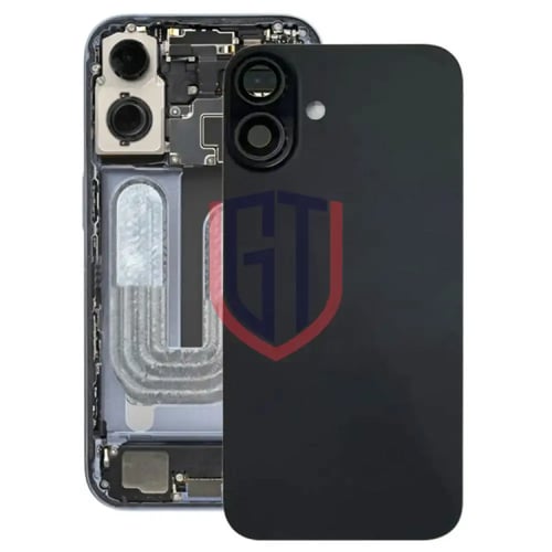 غطاء خلفي للبطارية مع غطاء عدسة الكاميرا لجهاز iPh...