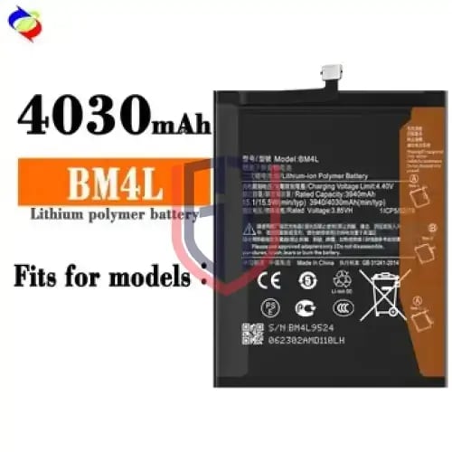 بطارية BM4L بديلة لهاتف شاومي Mi CC9 Pro/Note 10 P...