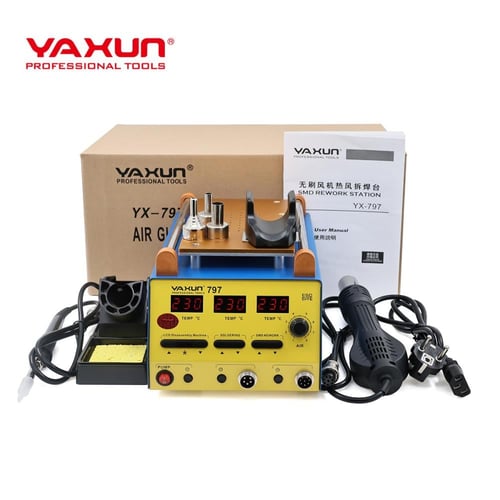 YAXUN YX-797 3-IN-1 REWORK STATION WITH HOT AIR GU...