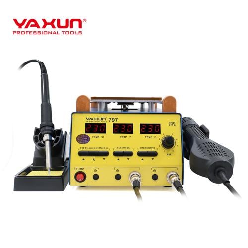 YAXUN YX-797 3-IN-1 REWORK STATION WITH HOT AIR GU...