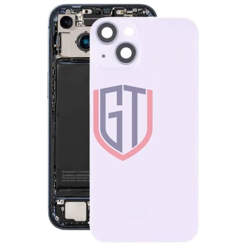 غطاء خلفي زجاجي للبطارية لجهاز iPhone 14 مع حامل ف...