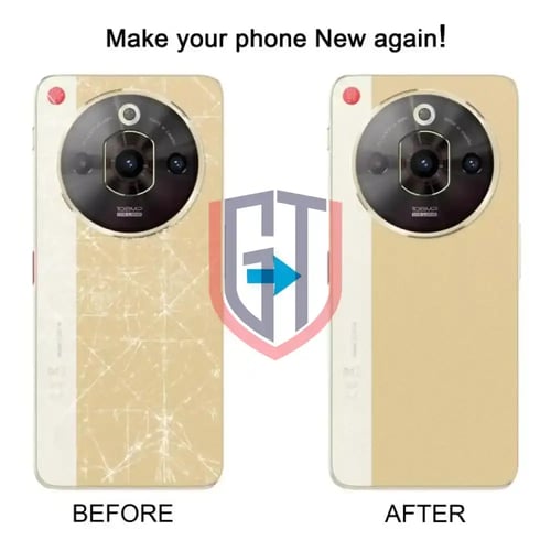 غطاء خلفي جلدي مع لاصق / غطاء عدسة الكاميرا لهاتف...