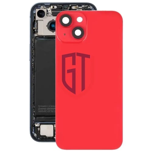 غطاء خلفي زجاجي للبطارية لجهاز iPhone 14 مع حامل ف...