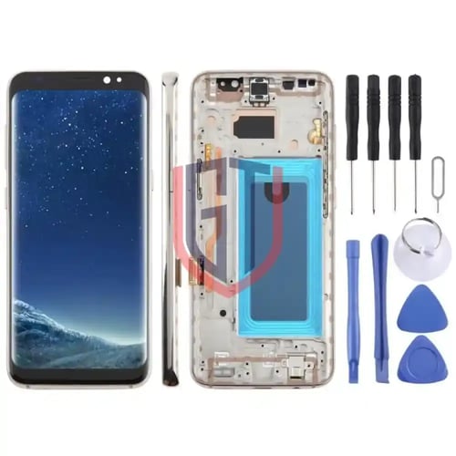 شاشة LCD TFT كاملة مع إطار لهاتف سامسونج جالاكسي S...