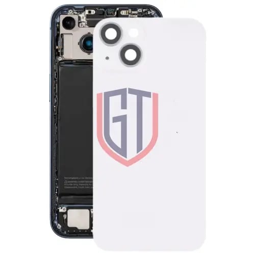 غطاء خلفي زجاجي للبطارية لجهاز iPhone 14 مع حامل ف...