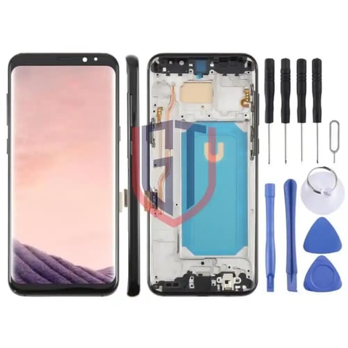 شاشة LCD TFT كاملة مع إطار لهاتف سامسونج جالاكسي S...