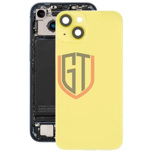 غطاء خلفي زجاجي للبطارية لجهاز iPhone 14 مع حامل ف...