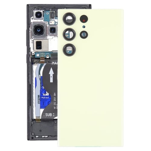 غطاء خلفي زجاجي للبطارية مع غطاء عدسة كاميرا لهاتف...