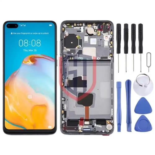 شاشة OLED LCD الأصلية لهاتف Huawei P40 محول رقمي ت...