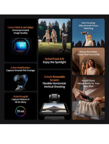 دي جي آي كاميرا Osmo Pocket 3 لتسجيل الفيديو مع CM...