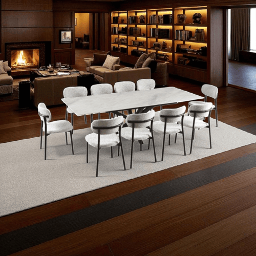 طاولة طعام سراميك ١٠كرسي