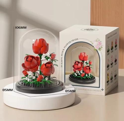 LEGO Red Rose Capsule – وردة ليغو داخل غطاء