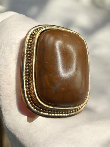 خاتم انتيك كبير مميز وانيق بنقش يدوي