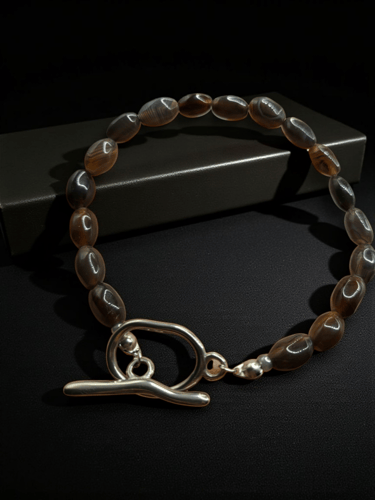 قلادة واسورة شبابية فخمة ومميزة من العقيق اليماني/...