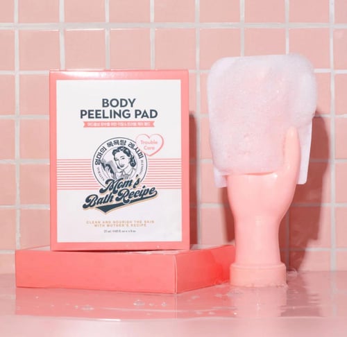 علبة مومز باث ليفة تقشير الجسم الأصلية الوردية( عل...