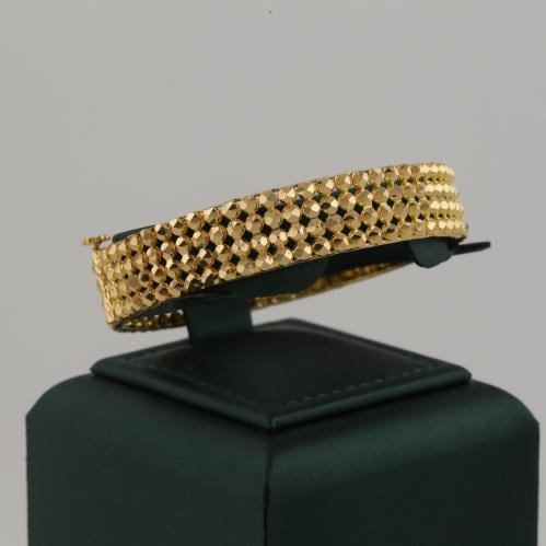 اسوارة ذهب واقف كرات الذهب اربع صفوف - عيار 21