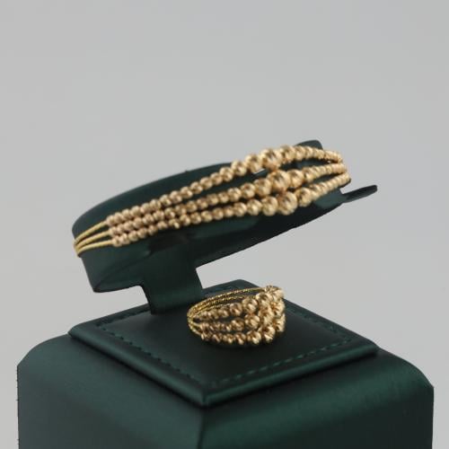 اسوارة وخاتم ذهب ادوار كرات الليزر - عيار 21