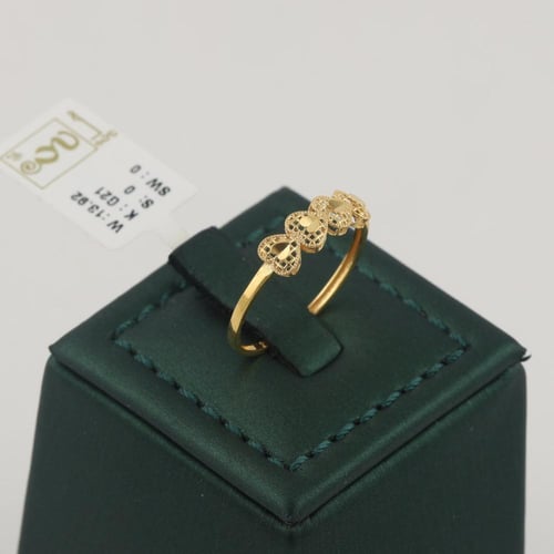 طقم ذهب قلوب مع دلايات كرات الذهب - عيار 21