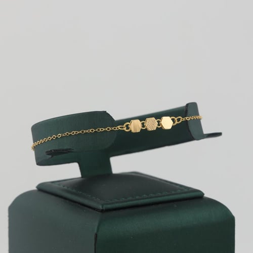 طقم ذهب سداسي بأجزاء منقوشة - عيار 21