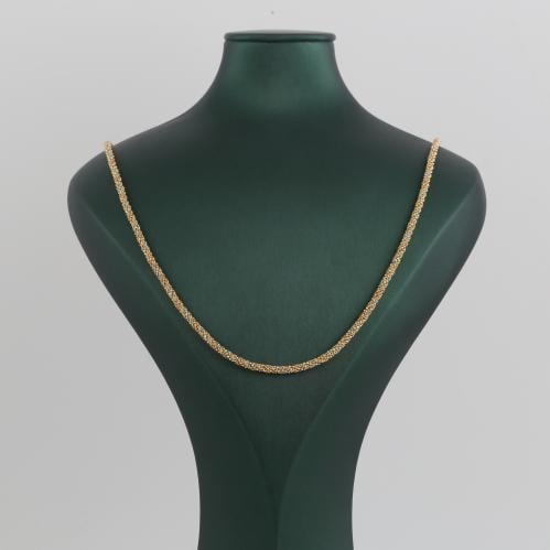 عقد ذهب كرات الذهب مبروم بألوان متعددة - عيار 18