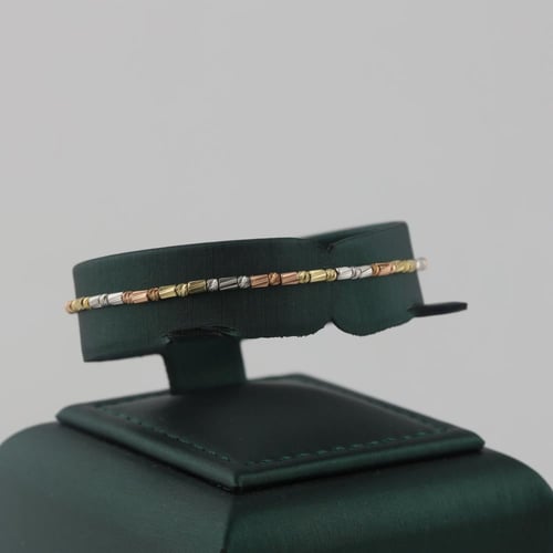 عقد و اسوارة اشكال و كرات الليزر ملون - عيار 18