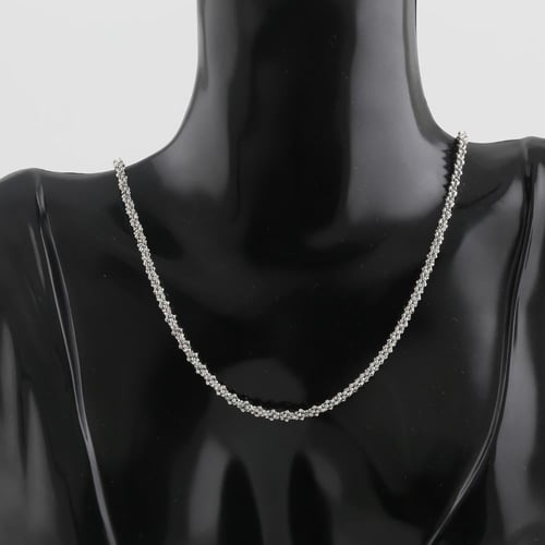 عقد و اسوارة ابيض كرات الذهب - عيار 18