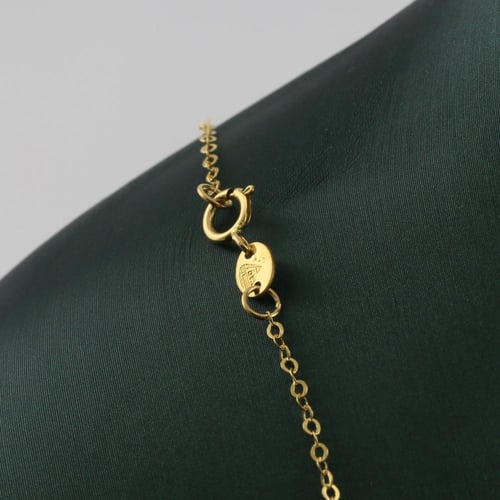 طقم ذهب بتصميم هندسية بأجزاء بصمة - عيار 21