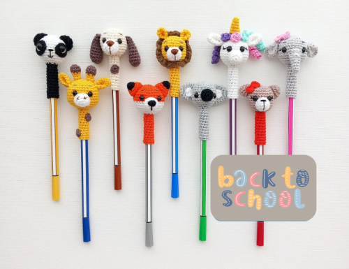 غطاء القلم على شكل شخصية حيوان